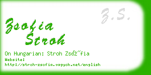 zsofia stroh business card